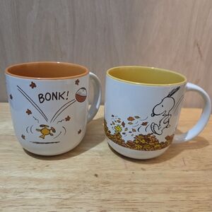 Snoopy and Woodstock Fall Mugs